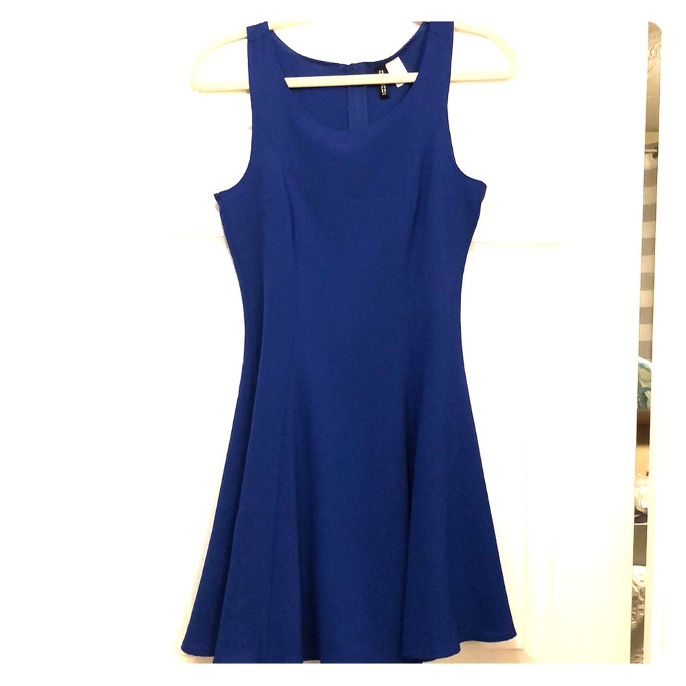 H&M ROYAL BLUE MINI SHIFT DRESS | Size 6 |